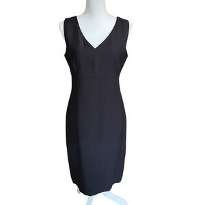 Karl Lagerfeld Paris Ribbed Black Career Dress - Size 8